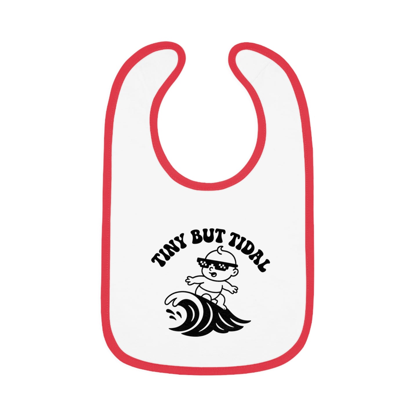 Tiny But Tidal Baby Bib - Soft Cotton, Surf-Inspired Mealtime Essential