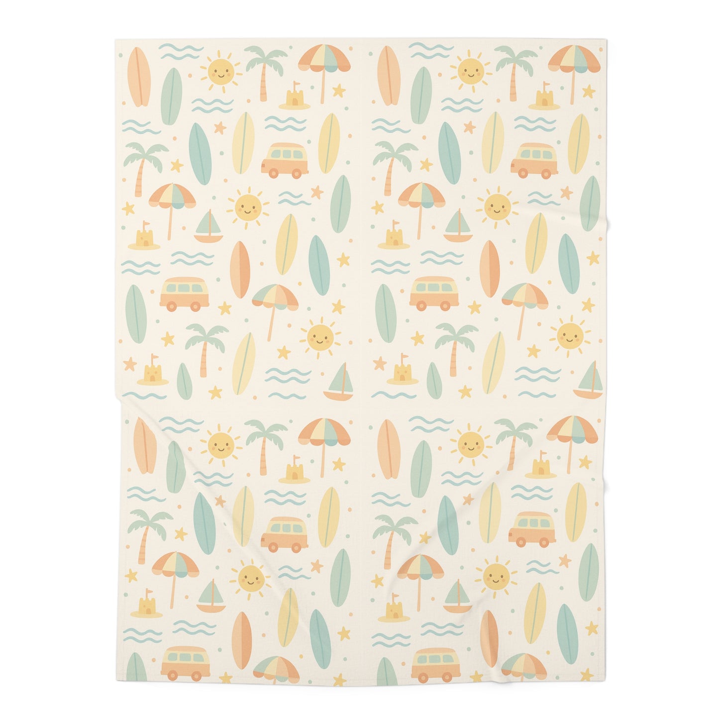 Baby Swaddle Blanket - Pastel Tropical Surf