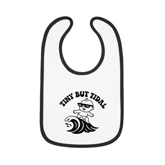 Tiny But Tidal Baby Bib - Soft Cotton, Surf-Inspired Mealtime Essential