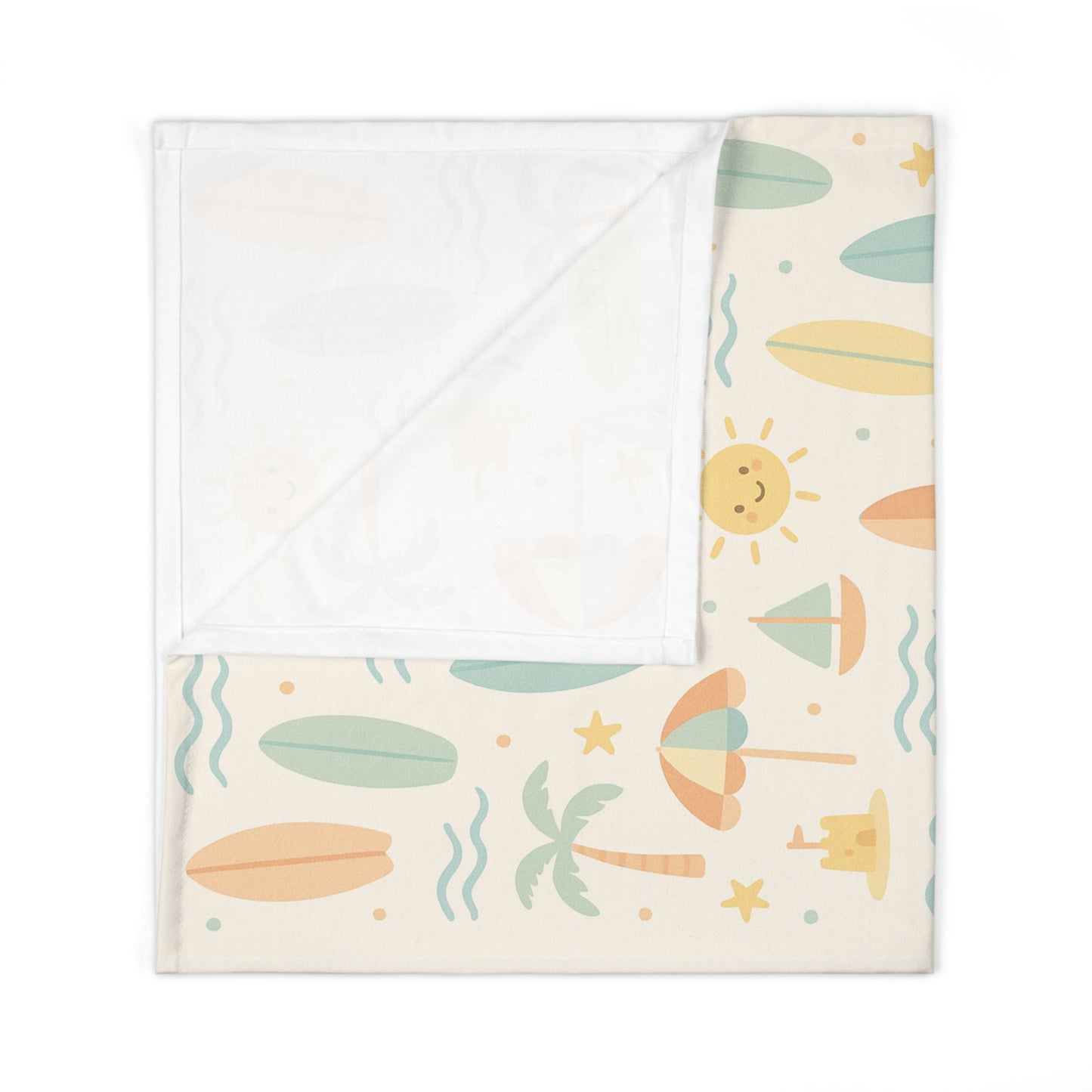 Baby Swaddle Blanket - Pastel Tropical Surf