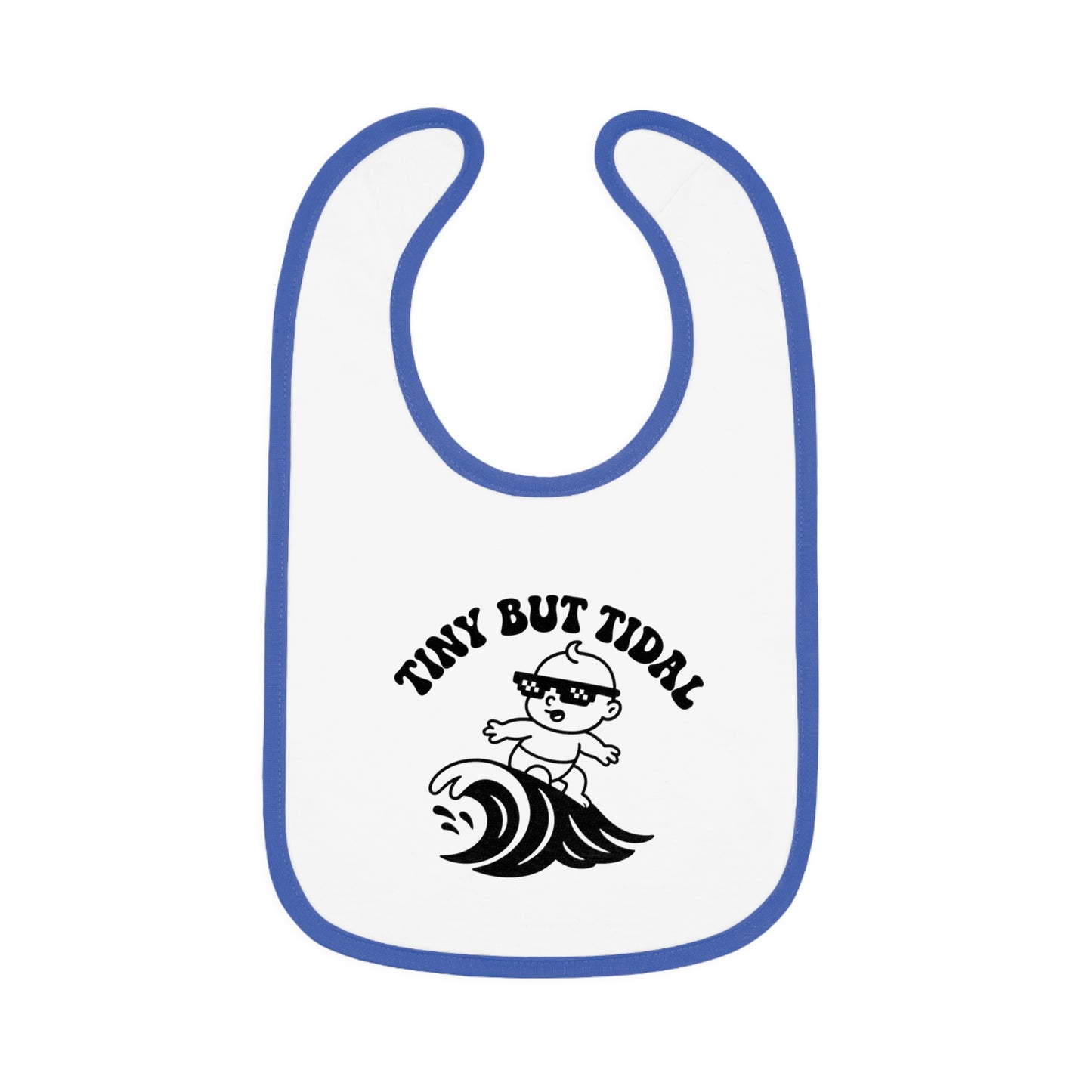 Tiny But Tidal Baby Bib - Soft Cotton, Surf-Inspired Mealtime Essential
