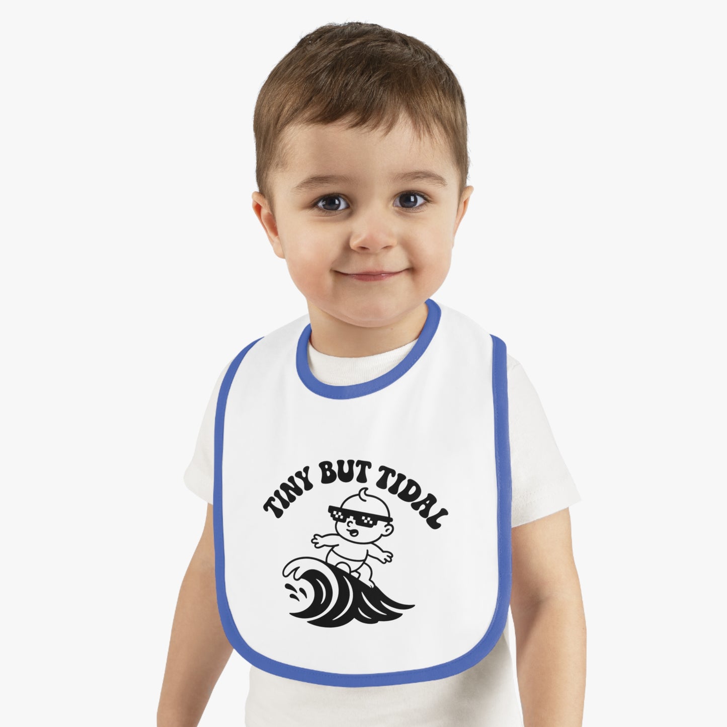 Tiny But Tidal Baby Bib - Soft Cotton, Surf-Inspired Mealtime Essential