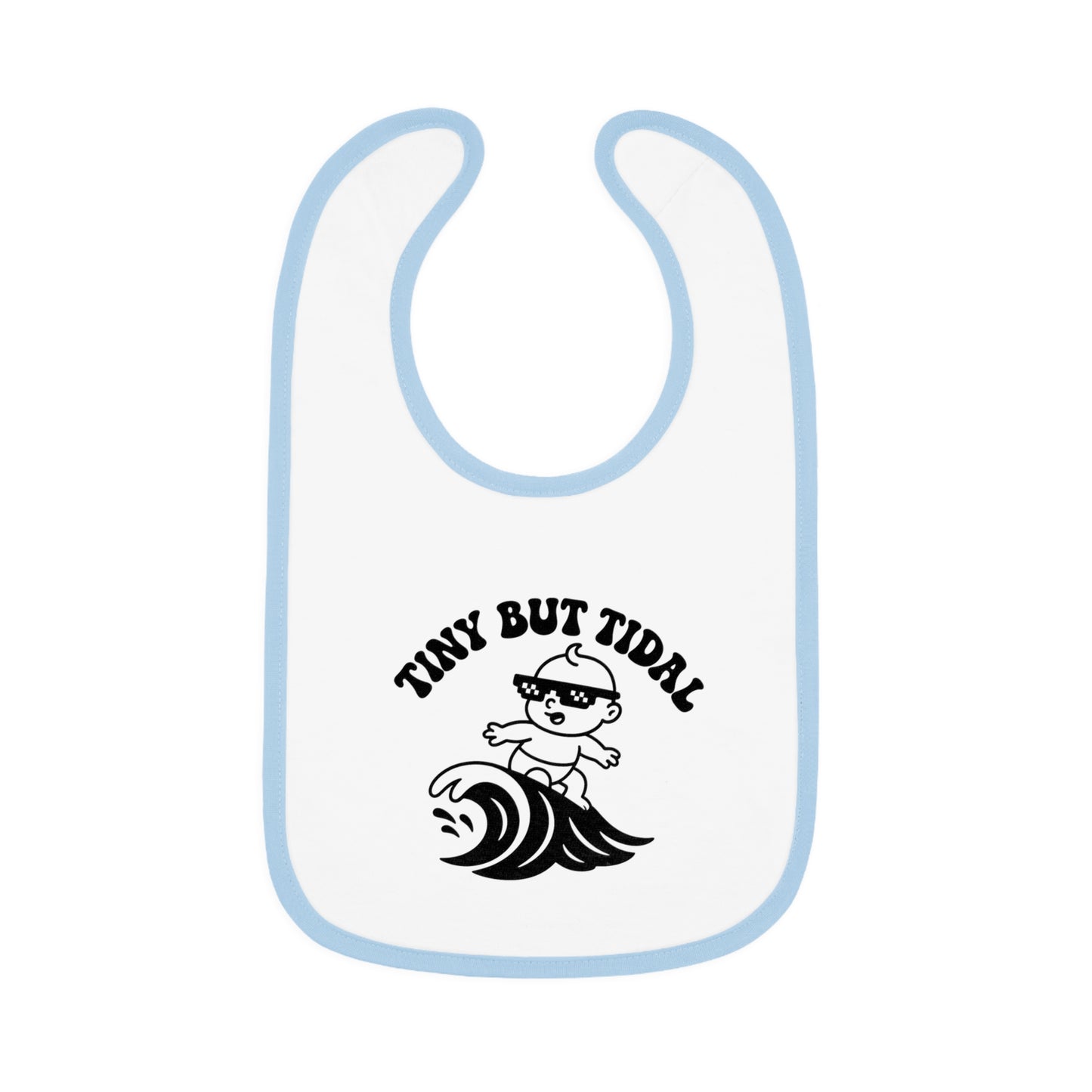 Tiny But Tidal Baby Bib - Soft Cotton, Surf-Inspired Mealtime Essential