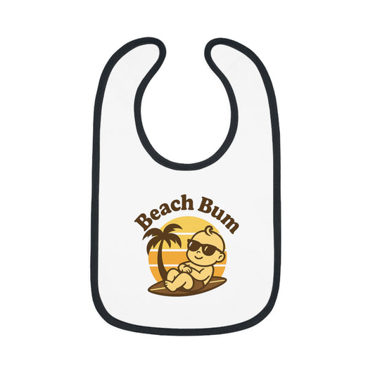 Beach Bum Baby Bib – Soft Cotton, Surf-Inspired Mealtime Essential