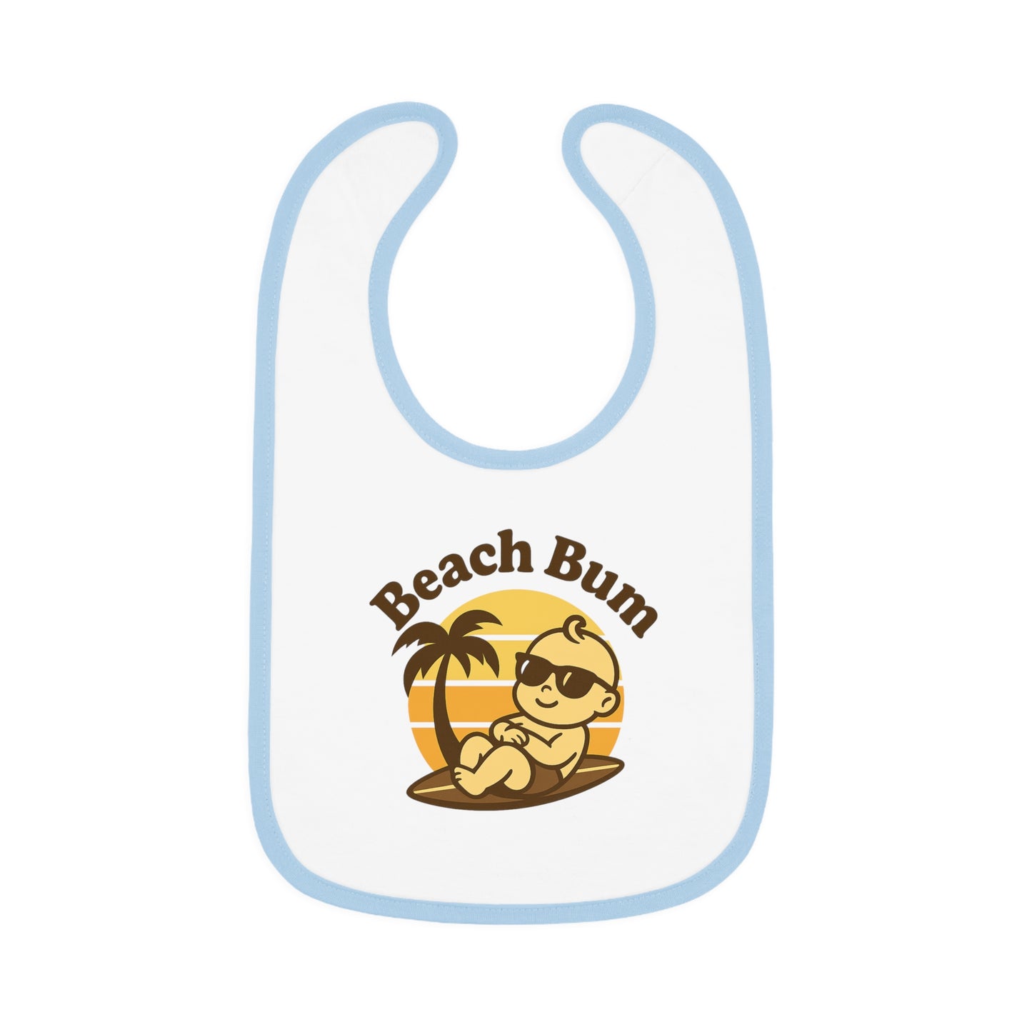 Beach Bum Baby Bib – Soft Cotton, Surf-Inspired Mealtime Essential