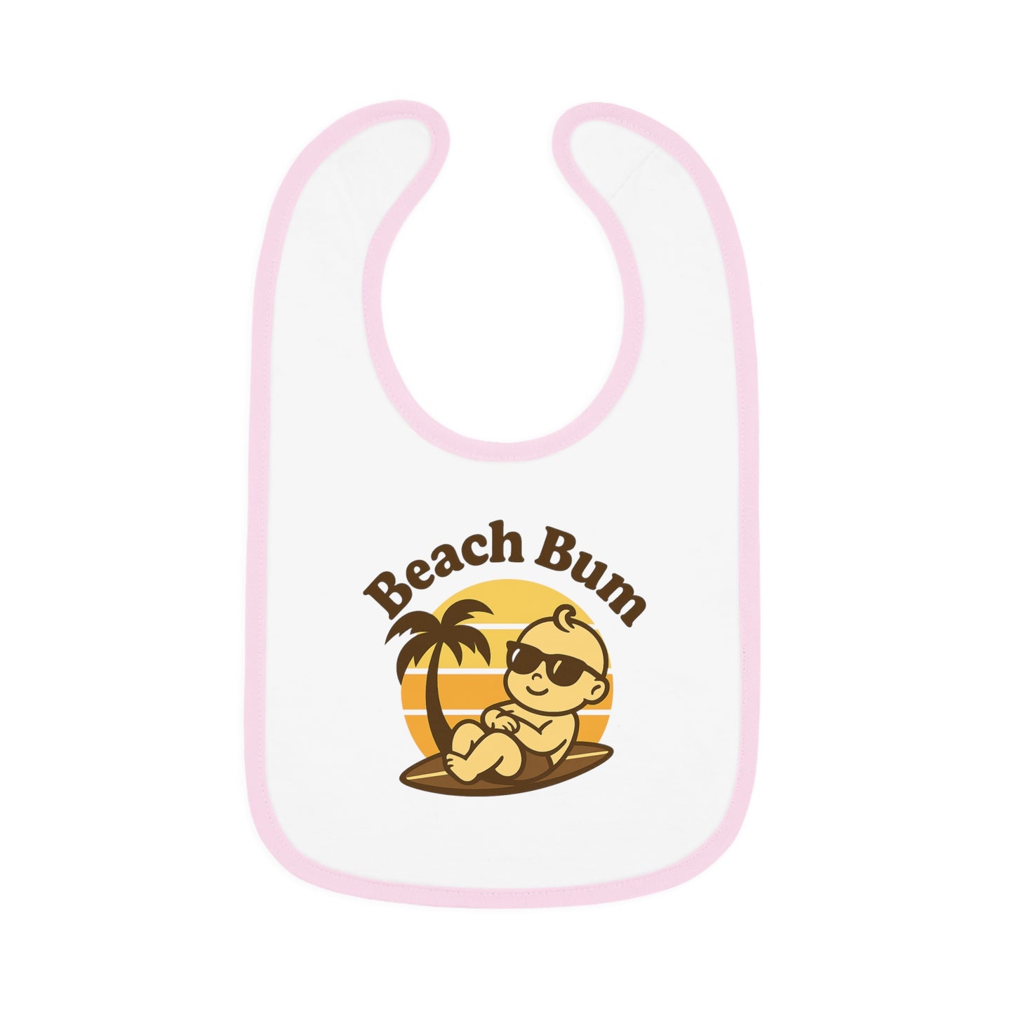 Beach Bum Baby Bib – Soft Cotton, Surf-Inspired Mealtime Essential