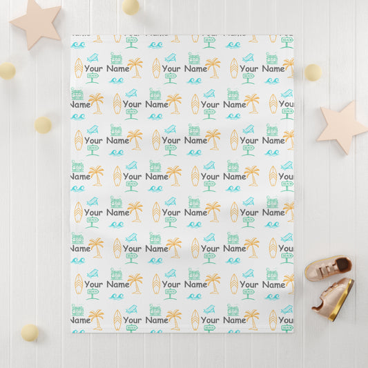 Personalized Surf Swaddle Blanket