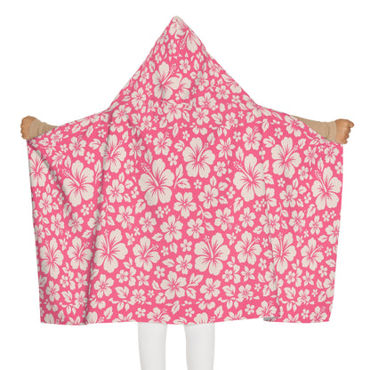 Pink Kids Hooded Beach Towel – Tropical Surf Style