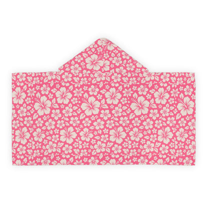 Pink Kids Hooded Beach Towel – Tropical Surf Style