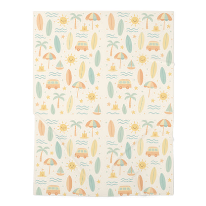 Baby Swaddle Blanket - Pastel Tropical Surf