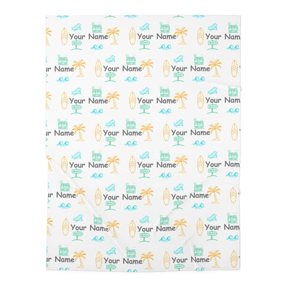 Personalized Surf Swaddle Blanket