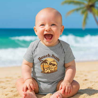 Beach Bum Baby Bodysuit – Cute Summer Infant Onesie for Boys & Girls | Fun Beach Outfit & Baby Shower Gift