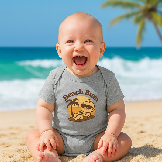 Beach Bum Baby Bodysuit – Cute Summer Infant Onesie for Boys & Girls | Fun Beach Outfit & Baby Shower Gift