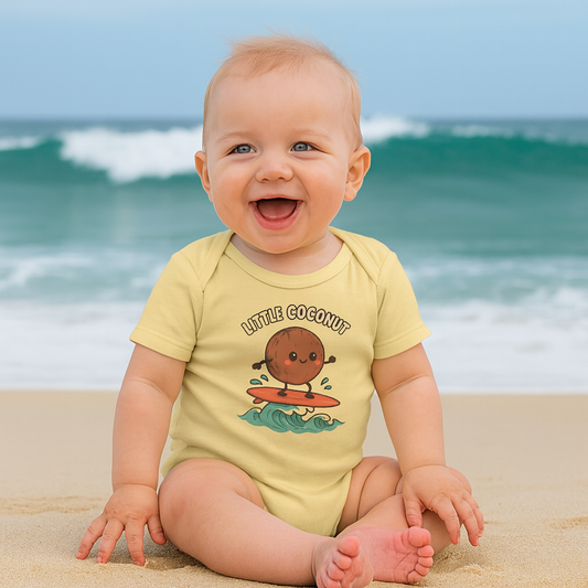 Little Coconut Baby Bodysuit - Joyful Baby Surf Style | Perfect Baby Shower Gift