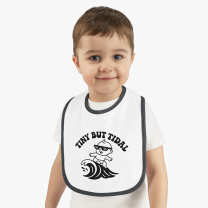 Tiny But Tidal Baby Bib - Soft Cotton, Surf-Inspired Mealtime Essential