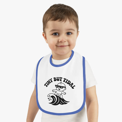 Tiny But Tidal Baby Bib - Soft Cotton, Surf-Inspired Mealtime Essential