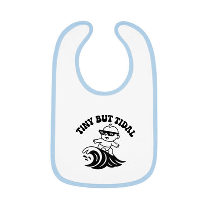 Tiny But Tidal Baby Bib - Soft Cotton, Surf-Inspired Mealtime Essential