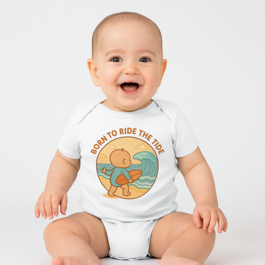 Baby Bodysuit - Born to Ride the Tide